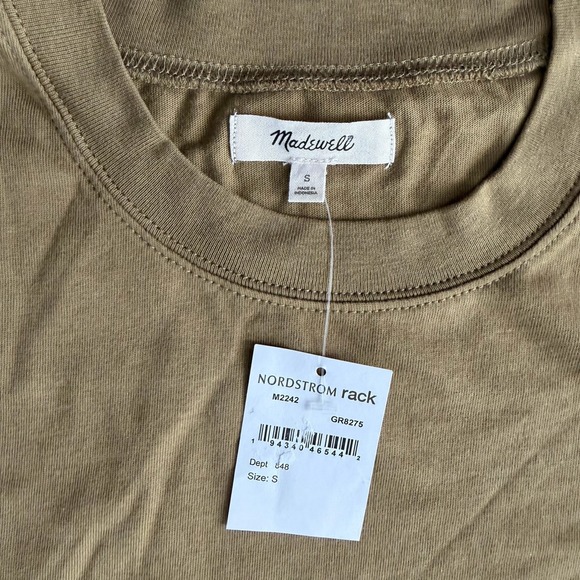 Madewell NW T-Shirt Dress Size Small Green Minimalist Tomboy Athleisure Casual - Picture 2 of 6